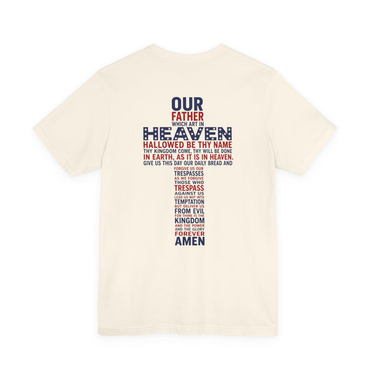 'Our Father' Lord's Prayer  Design -double print T shirt