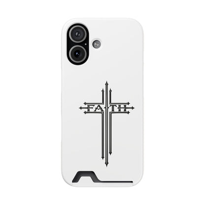 Faith Cross Phone Case with Card Holder — Slim Protective Wallet Case