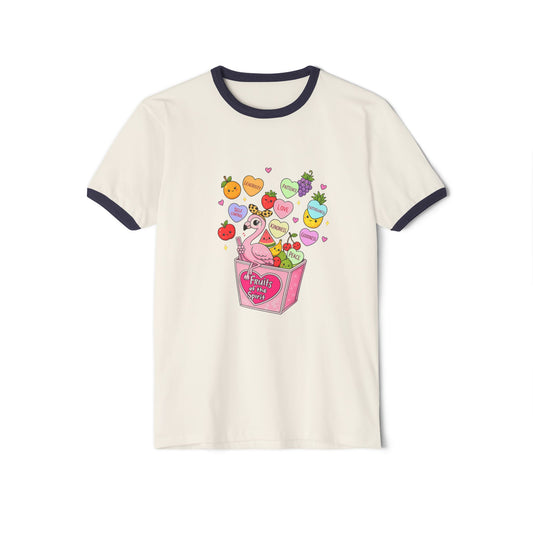 Fruits of the Spirit Ringer Tee — Cute Fruit & Candy Box Graphic