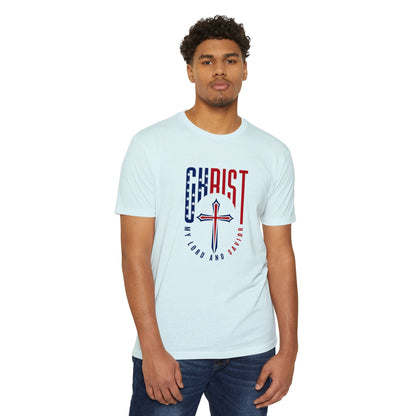 UNISEX Christ Cross T‑Shirt — My Lord and Savior Patriotic Christian Tee