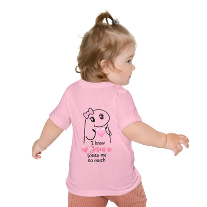 Christian Baby T-Shirt - "Christ is my firm foundation" Heart Design (I Know Jesus Loves Me)