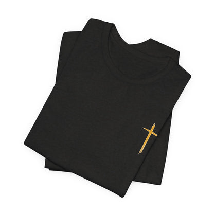 Christian Cross T-Shirt — "Do Not Be Deceived, Bad Company Ruins Good Morals" (1 Corinthians 15:33)
