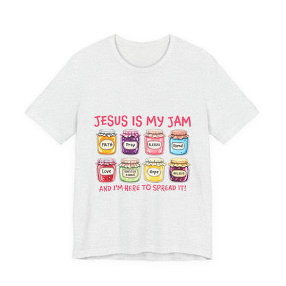 Christian T-Shirt — "Jesus Is My Jam" Jam Jar Graphic Tee