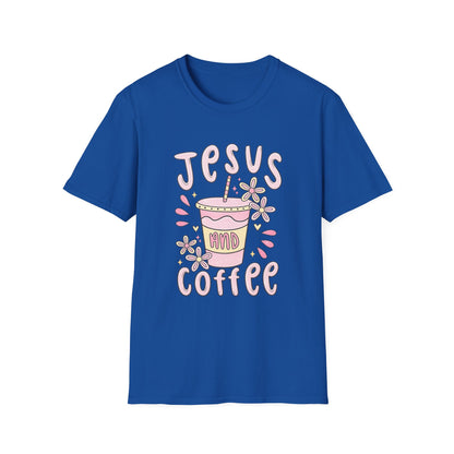 Jesus & Coffee T-Shirt — Cute Pastel Faith Graphic Tee