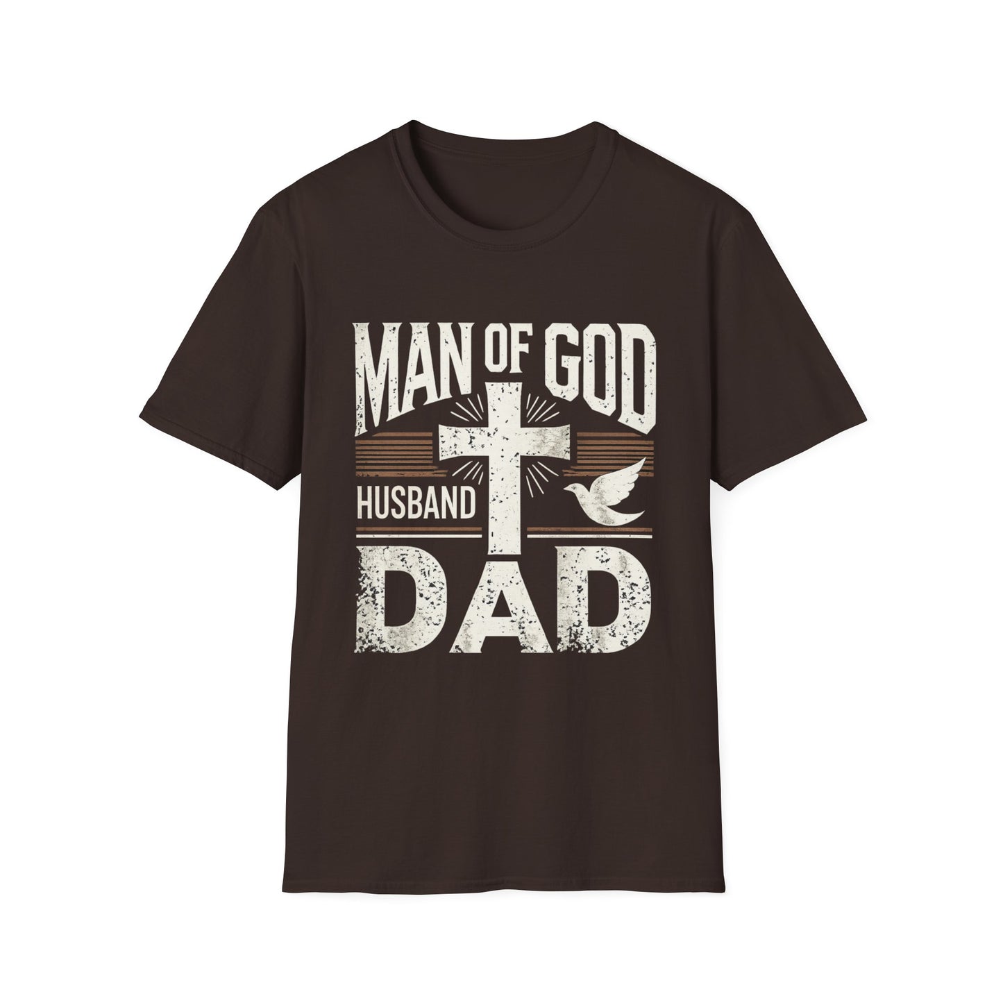Man of God Dad T-Shirt – Christian Husband & Father Faith Tee