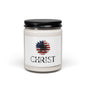 Christ Sunflower Soy Candle — Patriotic American Flag Floral Scented Candle (9oz)