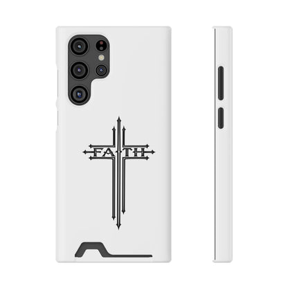 Faith Cross Phone Case with Card Holder — Slim Protective Wallet Case