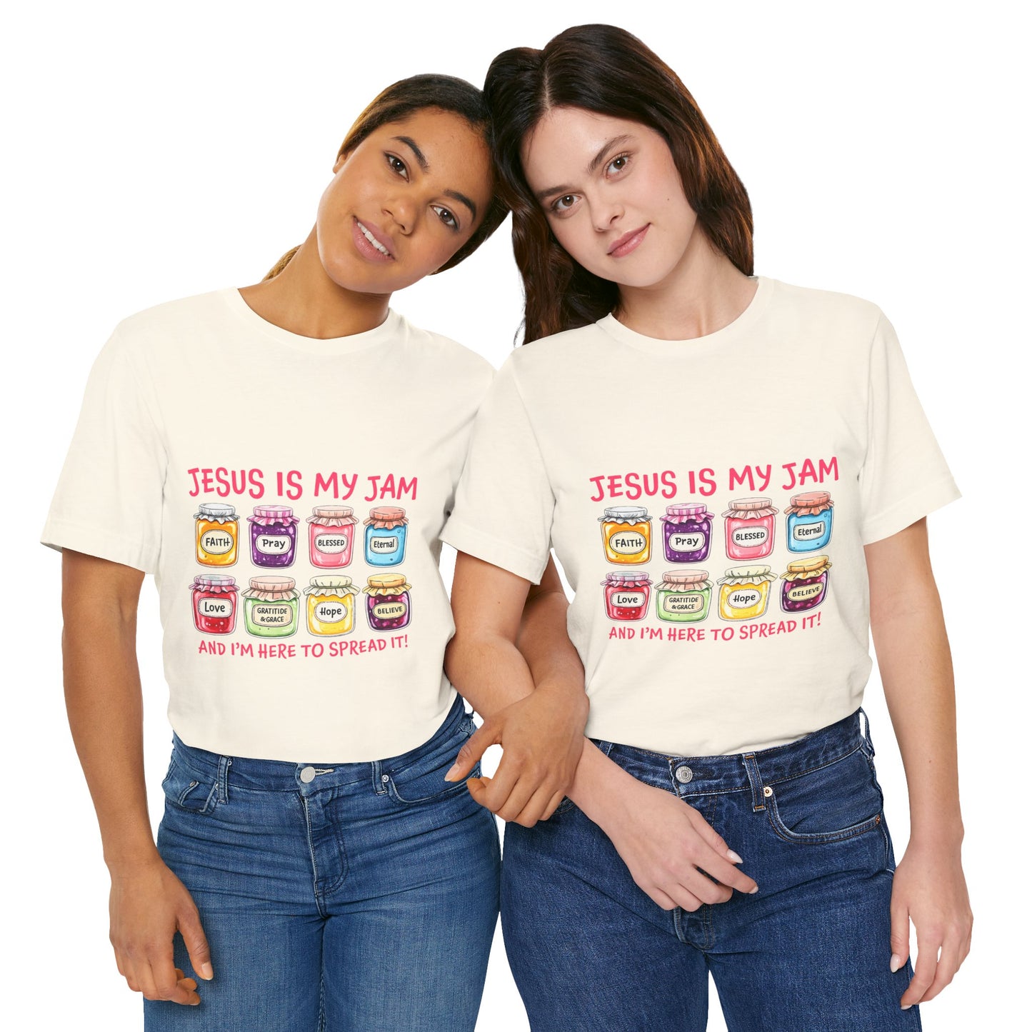 Christian T-Shirt — "Jesus Is My Jam" Jam Jar Graphic Tee