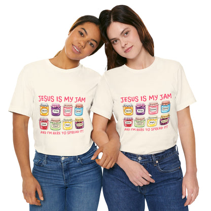 Christian T-Shirt — "Jesus Is My Jam" Jam Jar Graphic Tee