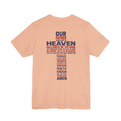 'Our Father' Lord's Prayer  Design -double print T shirt