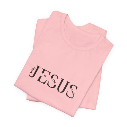 Jesus Minimalist Tee — Distressed Script Christian T-Shirt