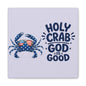 Patriotic Crab Canvas — "Holy Crab God Is Good" Wall Art
