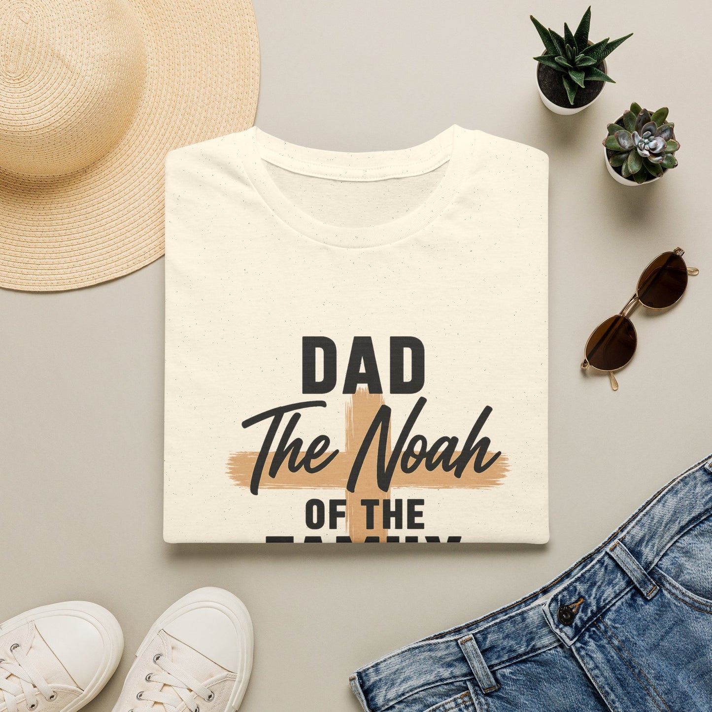 Dad The Noah of the Family T-Shirt — Christian Father Faith Shirt