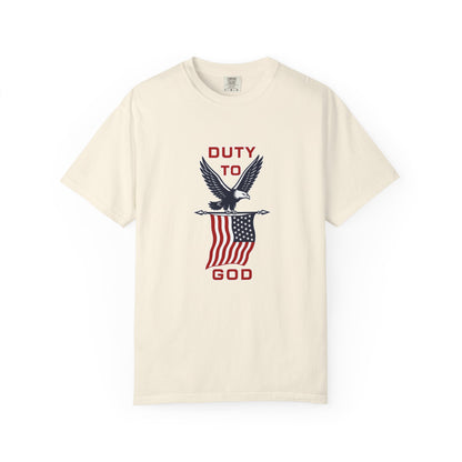 Duty to God Eagle American Flag T-Shirt