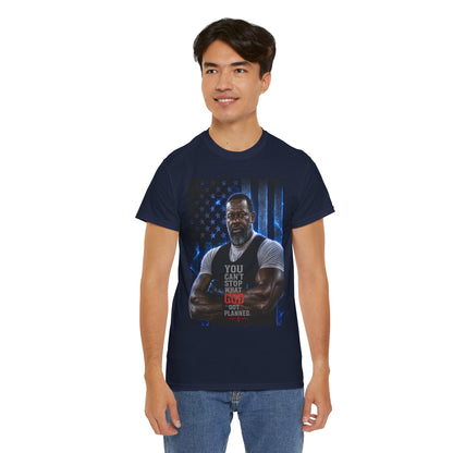 Patriotic Faith Tee — "You Can't Stop What God Has Planned"