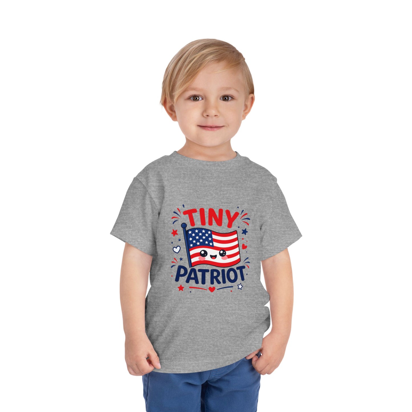 Tiny Patriot Toddler Tee – Cute American Flag 4th of July Shirt