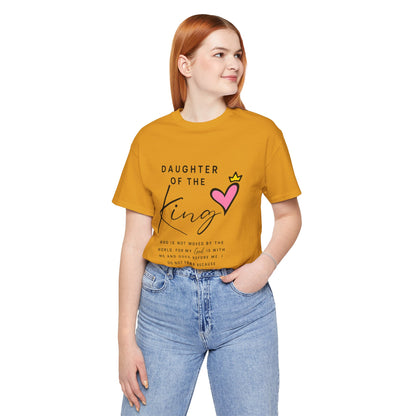 Daughter of the King T-Shirt — Faith-Based Christian Tee with Heart Crown Design
