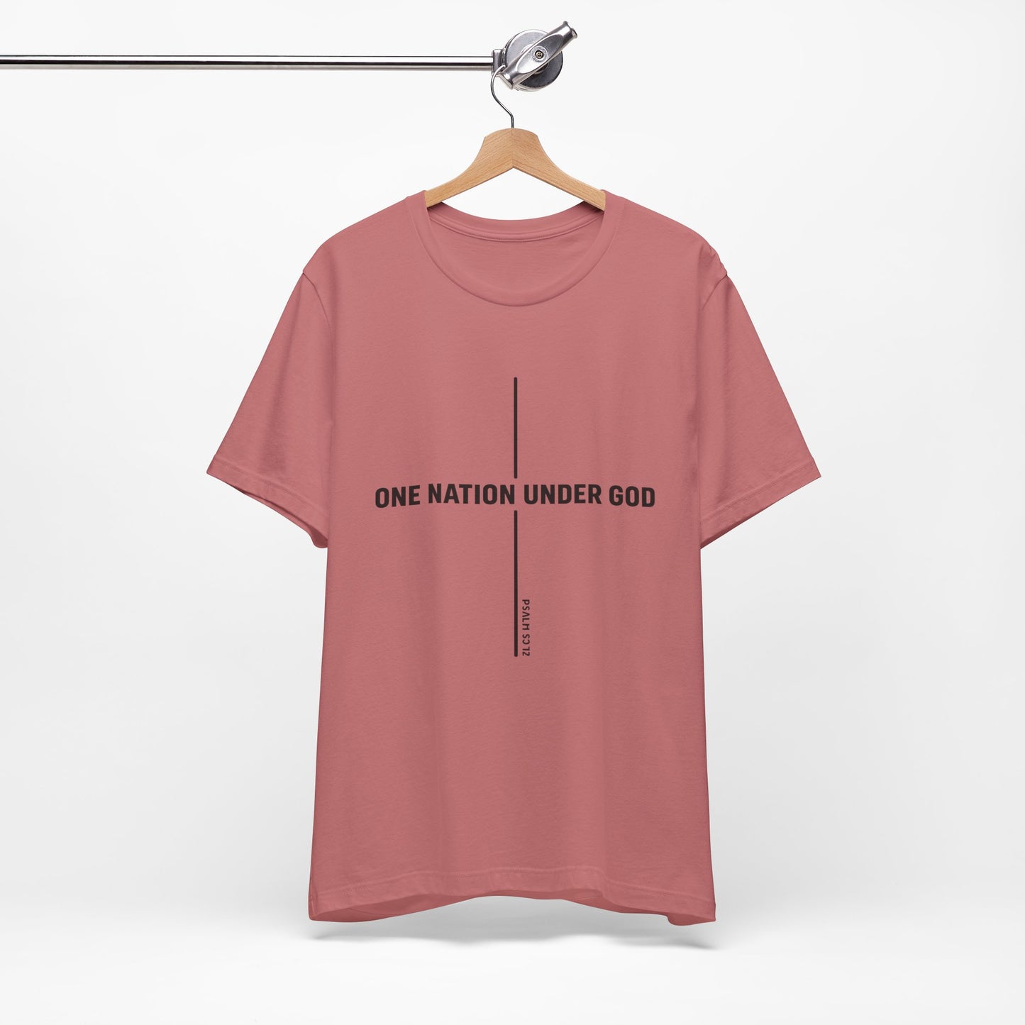 Christian Fish Tee — Small Circular 'JESUS' Design, Faith Graphic Shirt