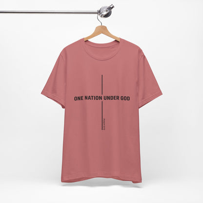 Christian Fish Tee — Small Circular 'JESUS' Design, Faith Graphic Shirt