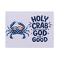 Patriotic Crab Canvas — "Holy Crab God Is Good" Wall Art