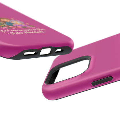 Magenta Christmas Grandma Phone Case — "Abuela, eres un regalo de Dios. ¡Feliz Navidad!" Magnetic Impact-Resistant