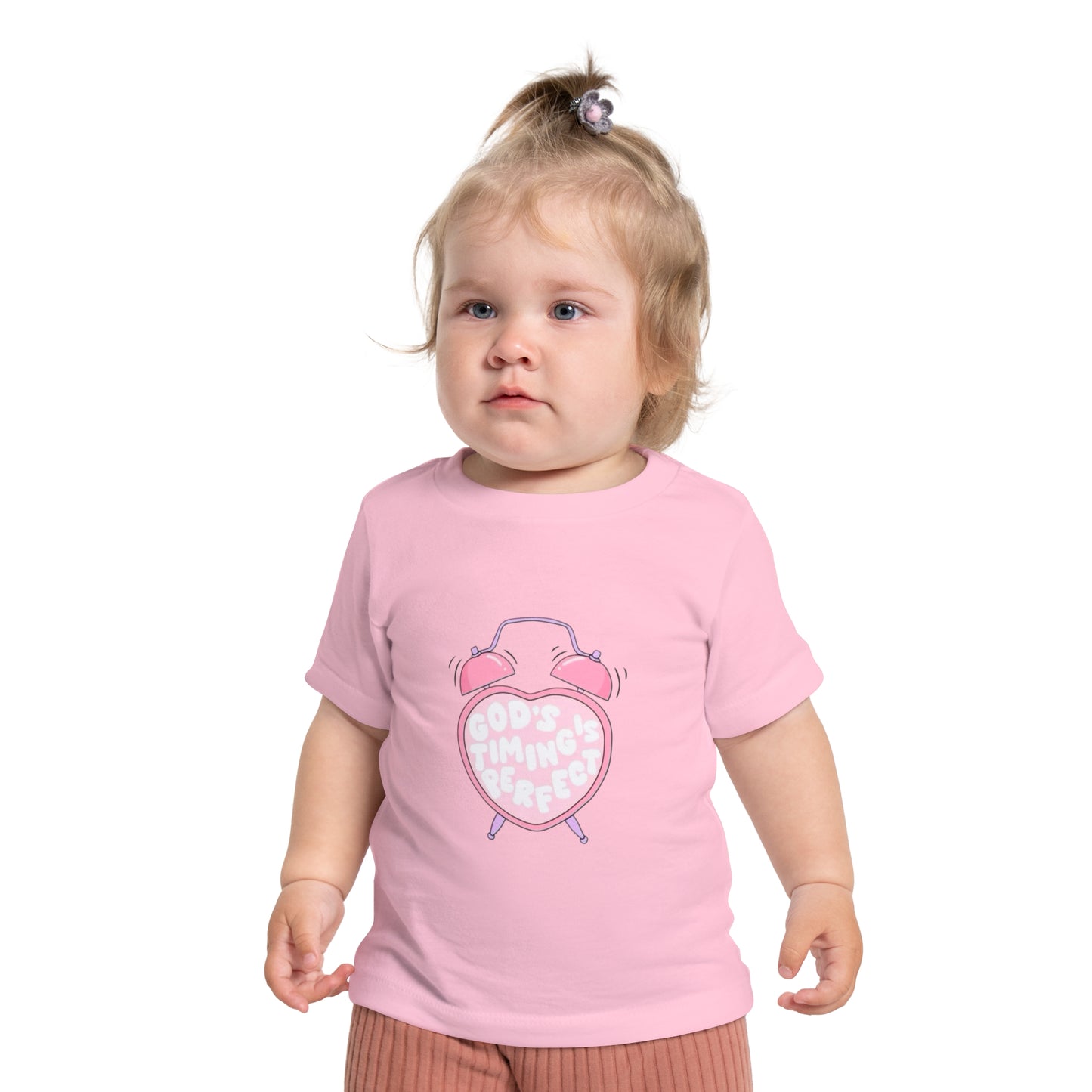 Baby T-Shirt — Pink "Child of God" Heart Alarm Design