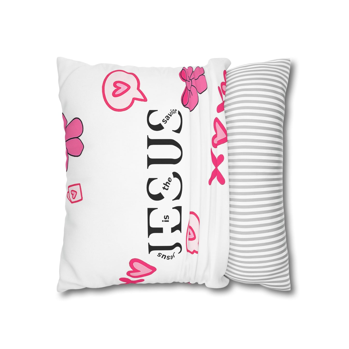 Created With A Purpose Square Pillowcase – Christian Inspirational Decorative Pillow