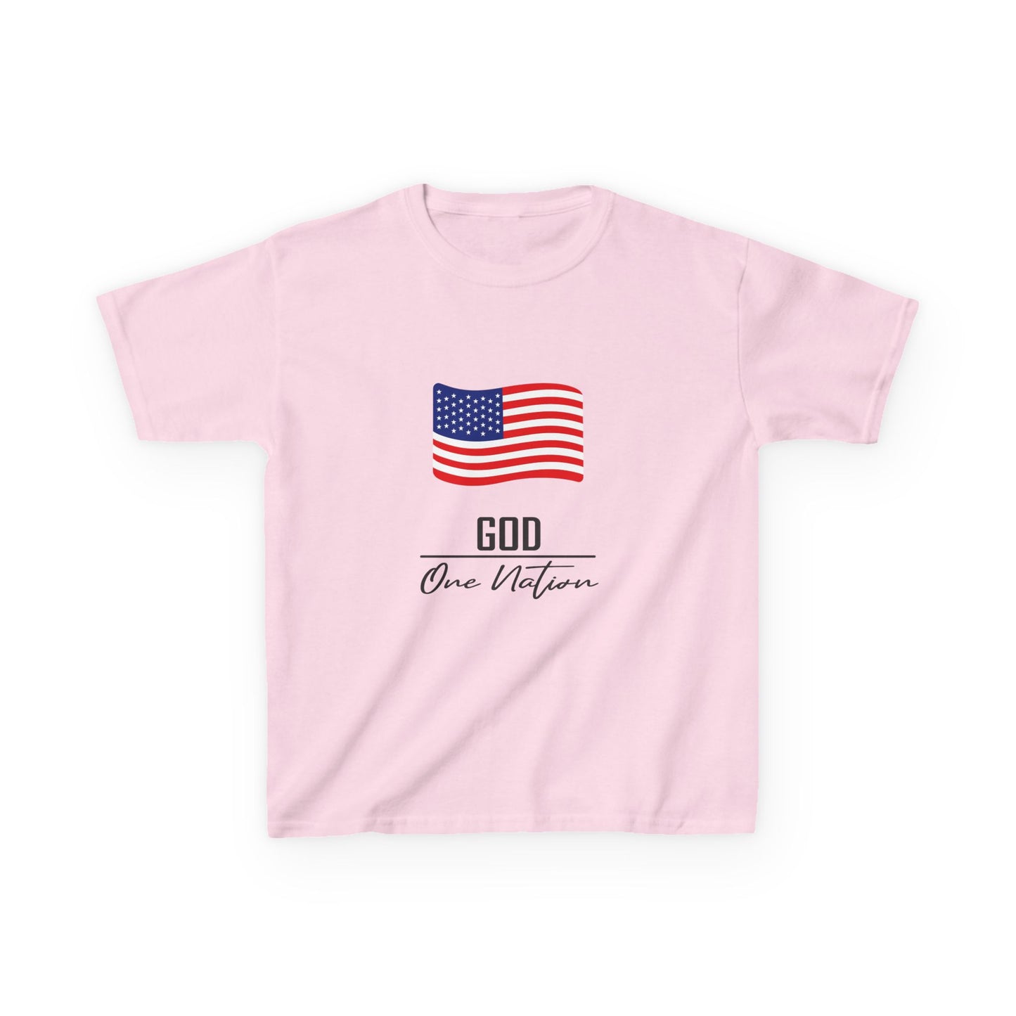 UNISEX Kids Tee — American Flag 'God One Nation' Patriotic T‑Shirt