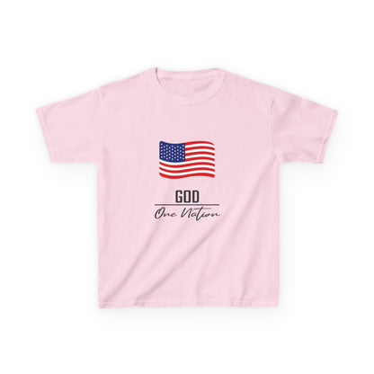 UNISEX Kids Tee — American Flag 'God One Nation' Patriotic T‑Shirt
