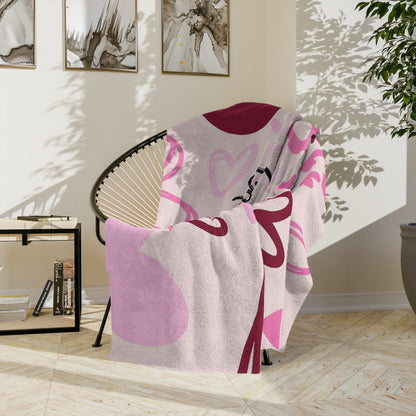 Child of God Heart Blanket — Pink Velveteen Microfiber Throw