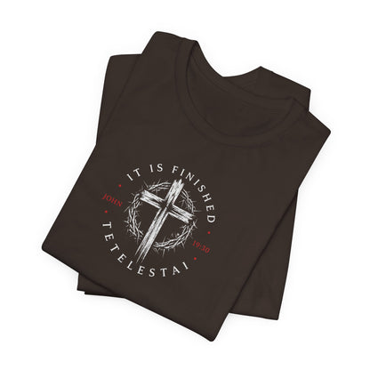 Faith Cross T‑Shirt – "It Is Finished" Christian Tee