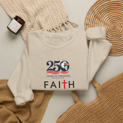 Faith Hope Love Crewneck Sweatshirt — 250 Years Anniversary Faith Design