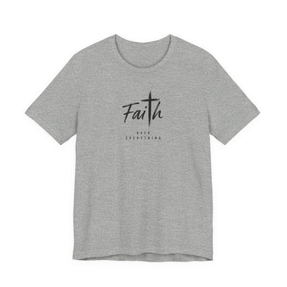 Faith Cross T-Shirt — 'Our Father' Lord's Prayer Back Print Christian Tee
