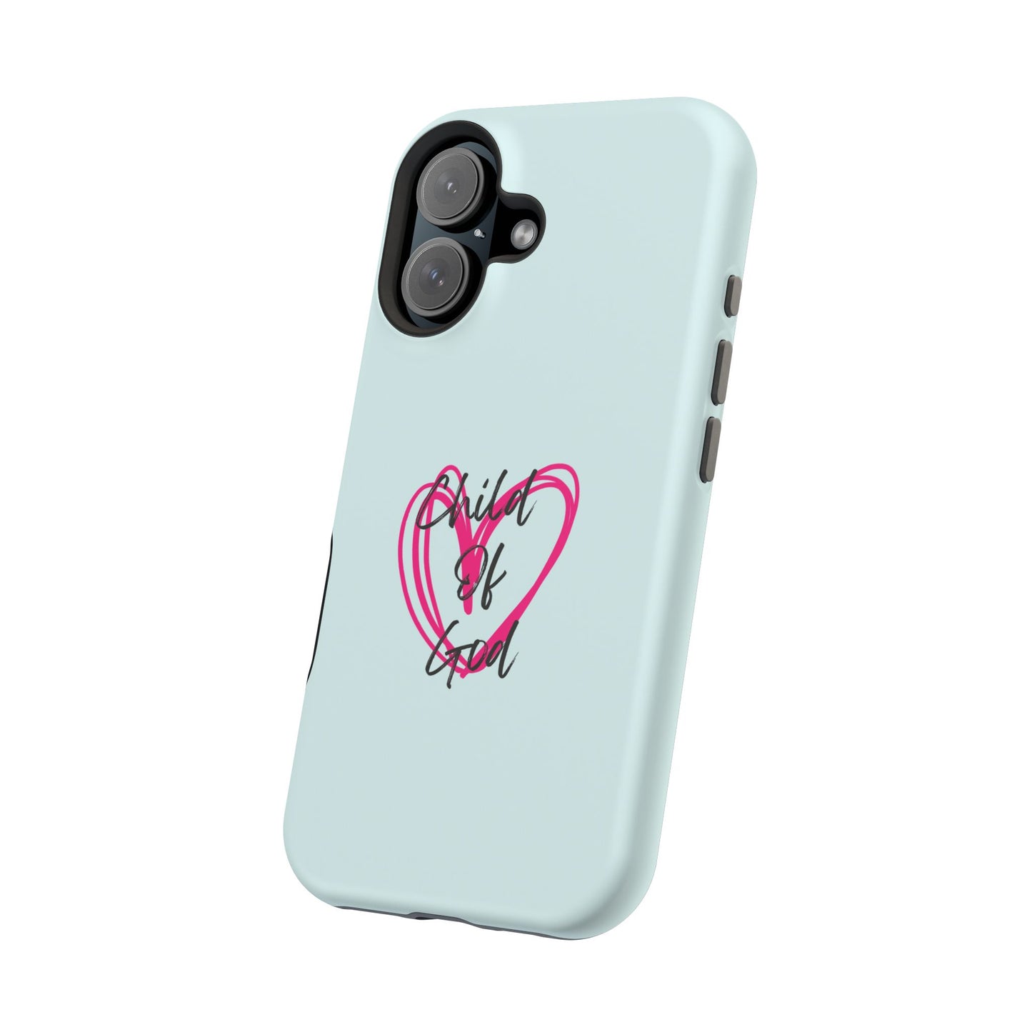 Phone Case — "Child of God" Pink Heart Magnetic Impact-Resistant