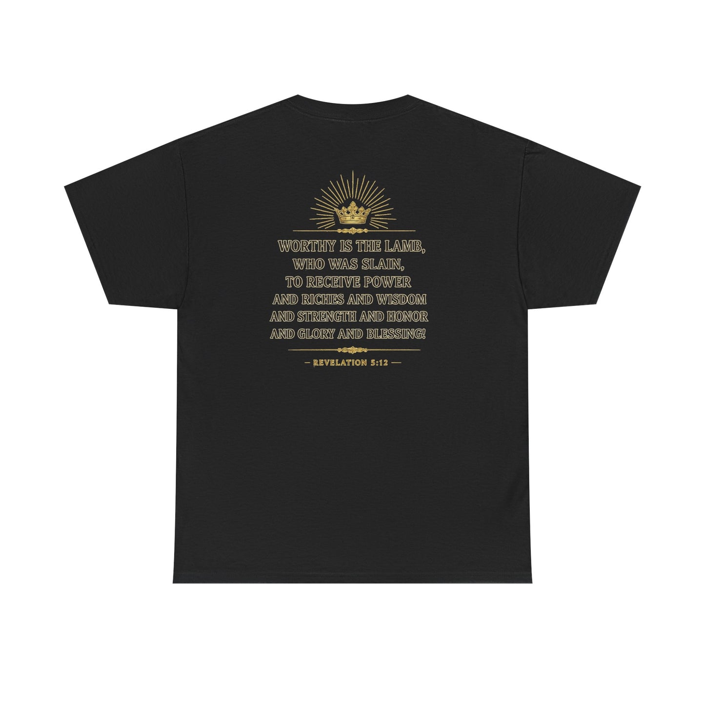 'Worthy Is The Lamb' Tee – Revelation 5:12 Bible Verse Shirt