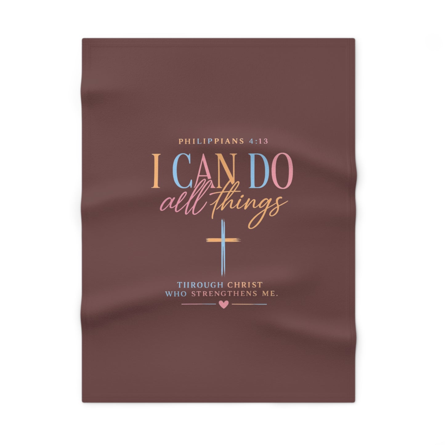 Christian Baby Blanket — "I Can Do All Things" Philippians 4:13 Soft Fleece Blanket