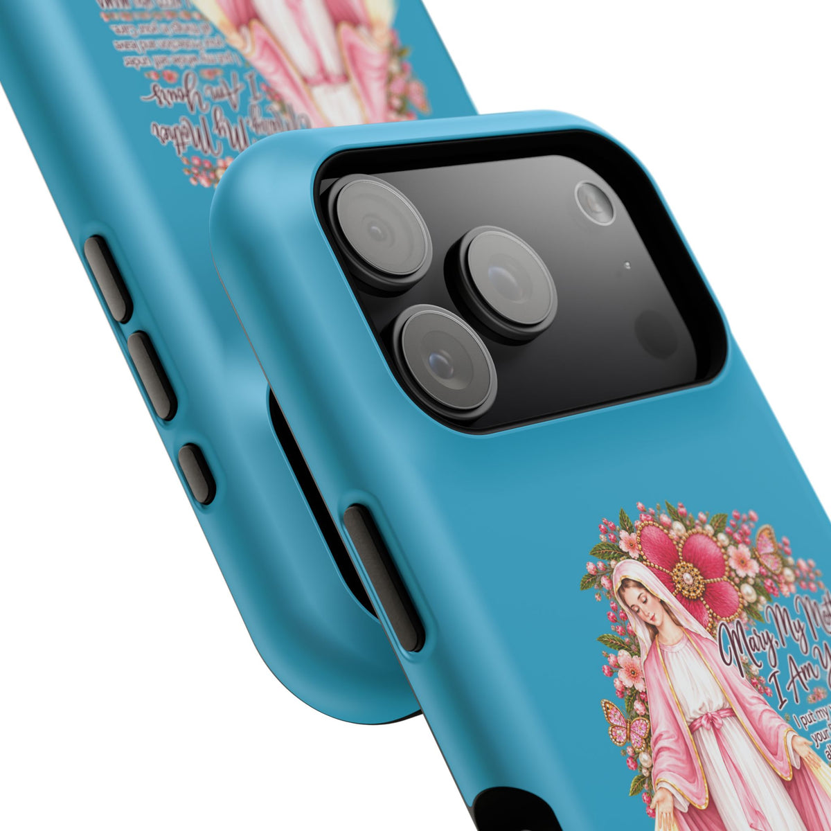Religious Floral Phone Case — 'Blessed Virgin' Magnetic Impact-Resistant Case