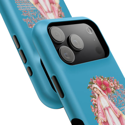 Religious Floral Phone Case — 'Blessed Virgin' Magnetic Impact-Resistant Case
