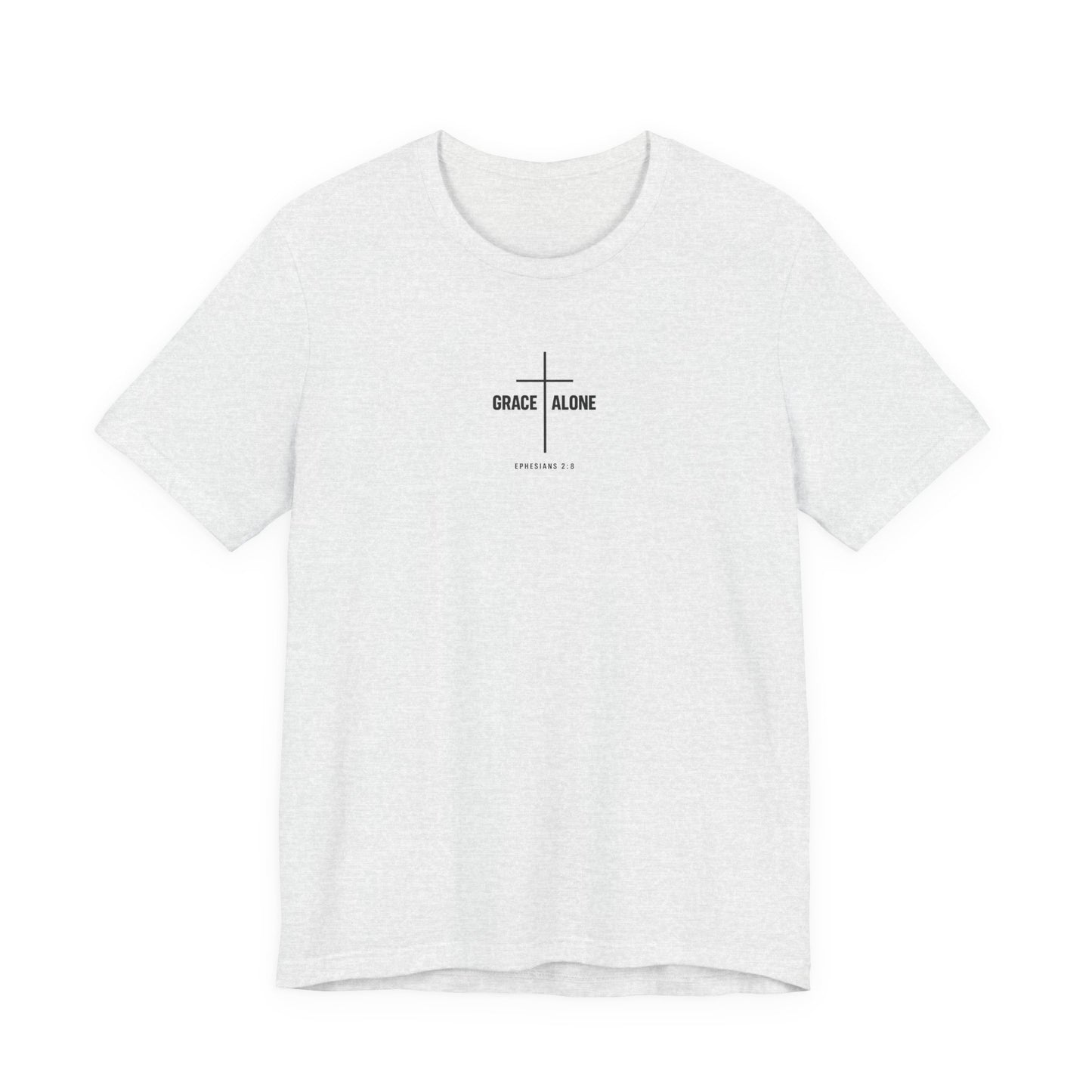 Grace Alone T-Shirt — Ephesians 2:8 Christian Cross Tee