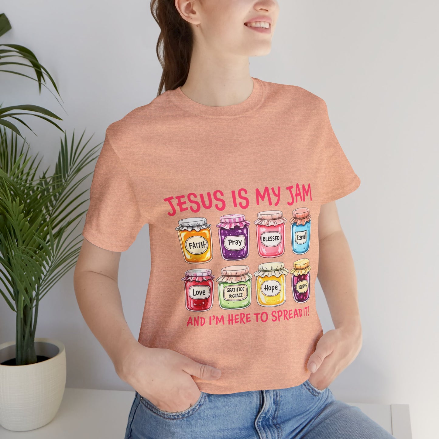Christian T-Shirt — "Jesus Is My Jam" Jam Jar Graphic Tee