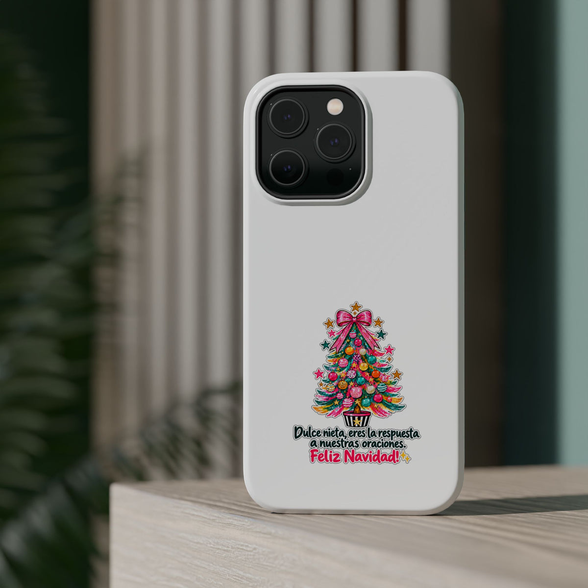 Spanish| Christmas Tree Phone Case - "Feliz Navidad" Spanish Holiday Magnetic Impact-Resistant Case