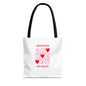 Tote Bag — "Jesus Won My Heart" Christian Scripture Heart Tic‑Tac‑Toe Design