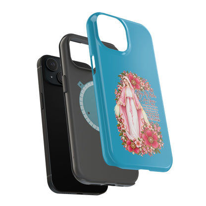 Religious Floral Phone Case — 'Blessed Virgin' Magnetic Impact-Resistant Case