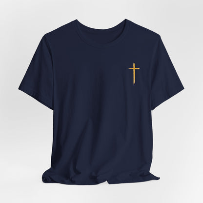 Christian Cross T-Shirt — "Do Not Be Deceived, Bad Company Ruins Good Morals" (1 Corinthians 15:33)