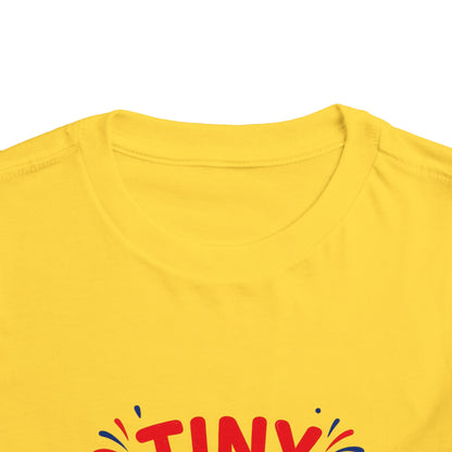 Tiny Patriot Toddler Tee – Cute American Flag 4th of July Shirt