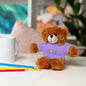 Jesus Rainbow Tee Teddy Bear - Plush Stuffed Animal with Faith Shirt