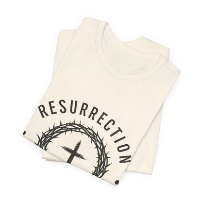 Resurrection Cross T‑Shirt — "Resurrection Rewrote the Ending" Christian Tee