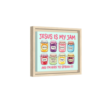 Jesus Is My Jam Framed Canvas Wall Art — Christian Inspirational Kitchen Decor