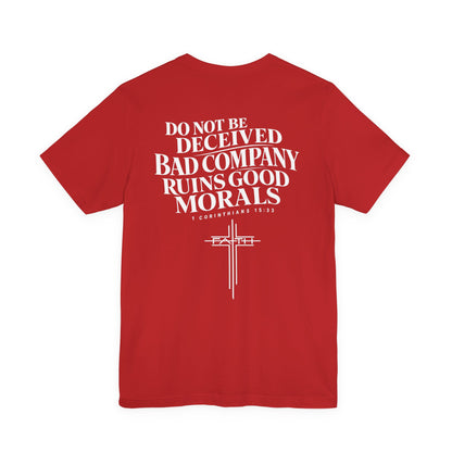 Christian Cross Tee — “Do Not Be Deceived” Inspirational Scripture T‑Shirt