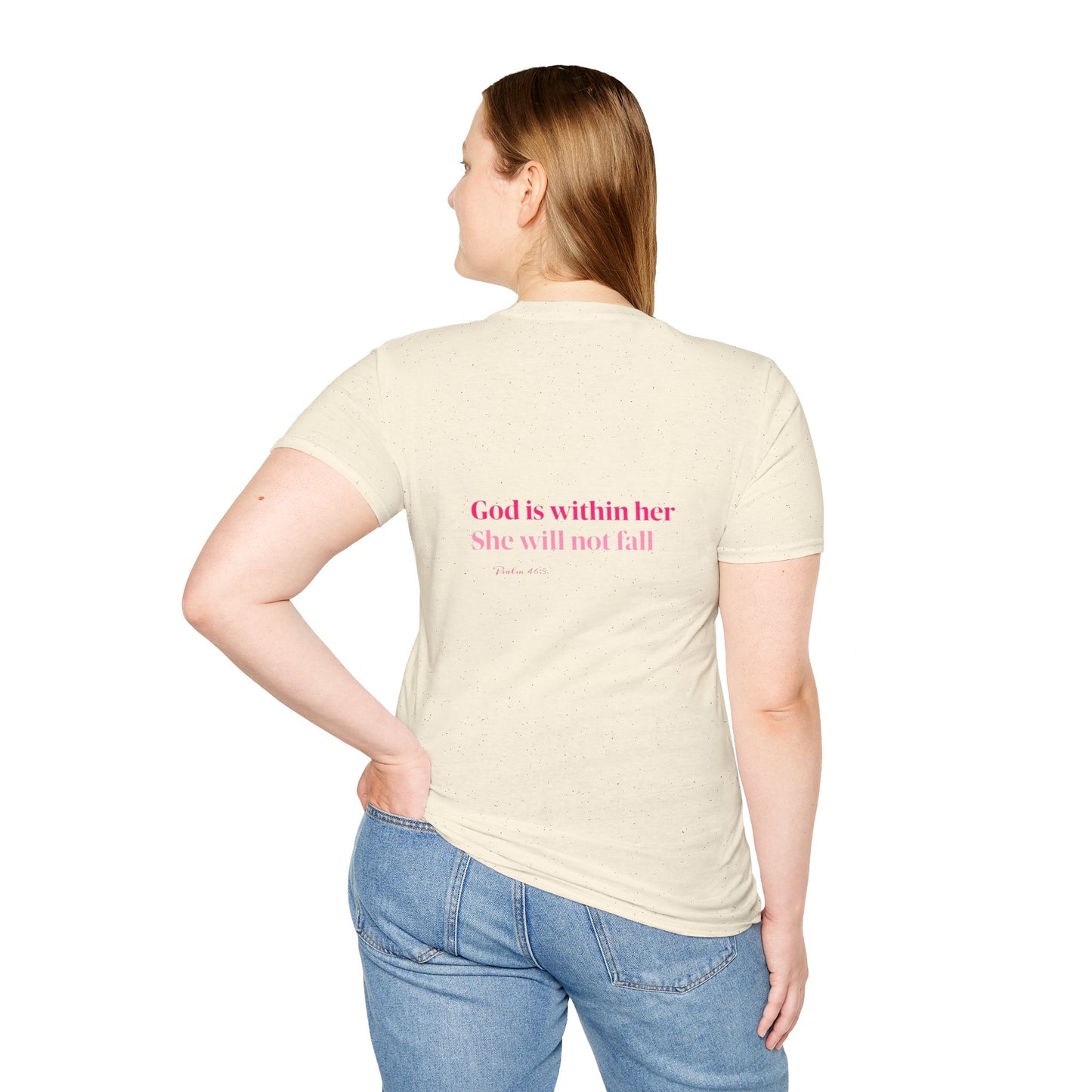 Christian Inspirational T-Shirt — “I am a child of God” Pink Scripture Tee